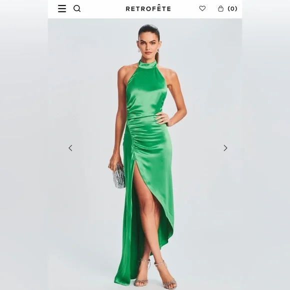 retrofete dress green RETROFETE EVE DRESS – TheLuxeLend main image 1